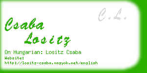 csaba lositz business card